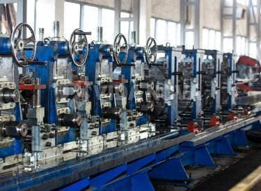 machines in industrial building